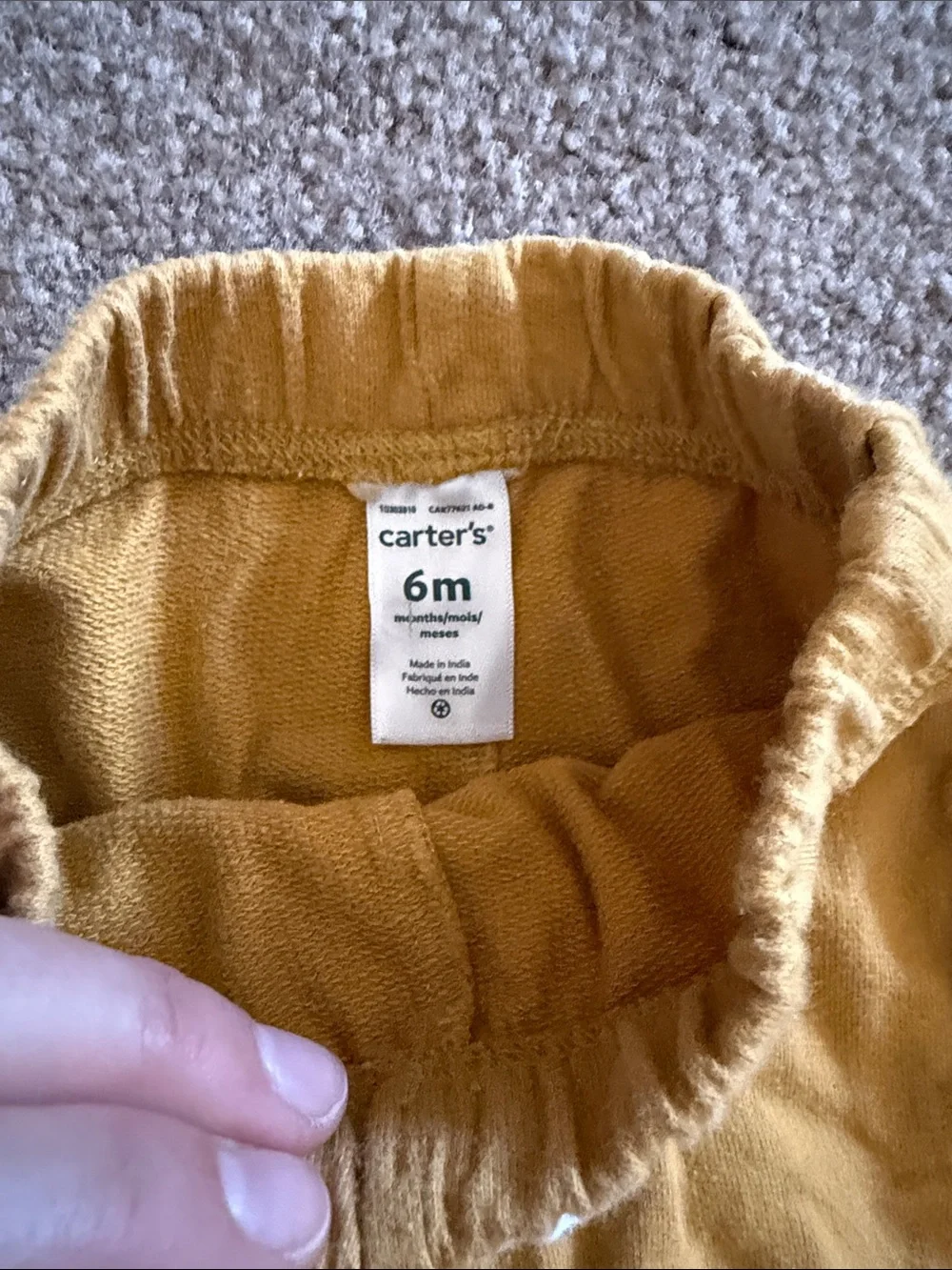 Carter's Set - Beige Forest Print Top with Mustard Pants Kids